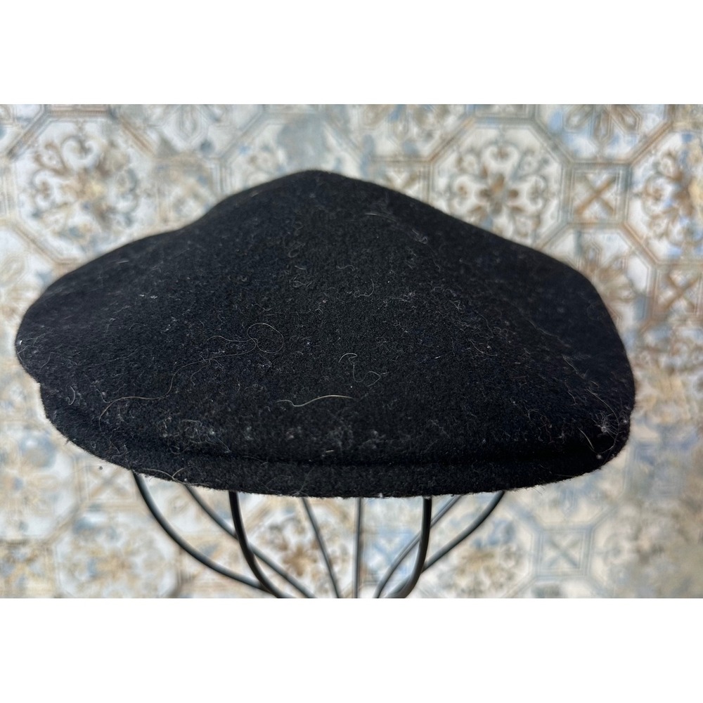 Kangol Flat Cap Wool 504 Ivy Hat Mens M Black